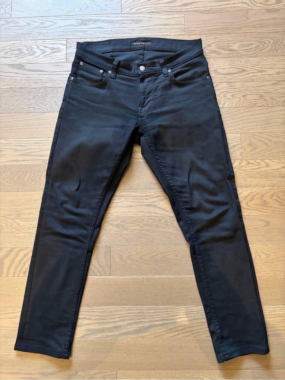 Nudie Jeans Black Slim Straight Men's Jeans